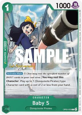Baby 5 (033) card from Awakening of the New Era: 1st Anniversary Tournament Cards