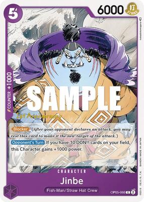 Jinbe card from Awakening of the New Era: 1st Anniversary Tournament Cards