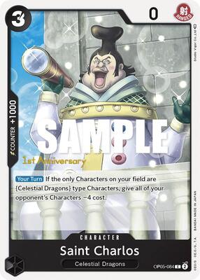 Saint Charlos card from Awakening of the New Era: 1st Anniversary Tournament Cards