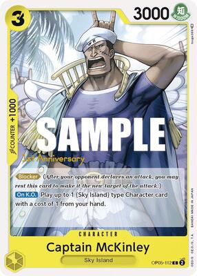 Captain McKinley card from Awakening of the New Era: 1st Anniversary Tournament Cards