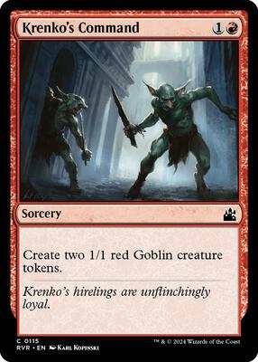 Krenko's Command card from Ravnica Remastered