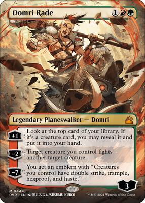 Domri Rade (Anime Borderless) card from Ravnica Remastered