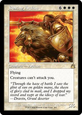 Blazing Archon (Retro Frame) card from Ravnica Remastered