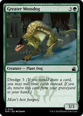 Greater Mossdog card from Ravnica Remastered