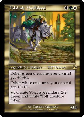 Tolsimir Wolfblood (Retro Frame) card from Ravnica Remastered