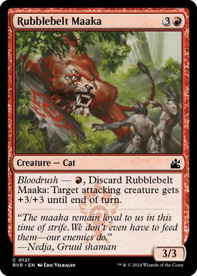 Rubblebelt Maaka card from Ravnica Remastered