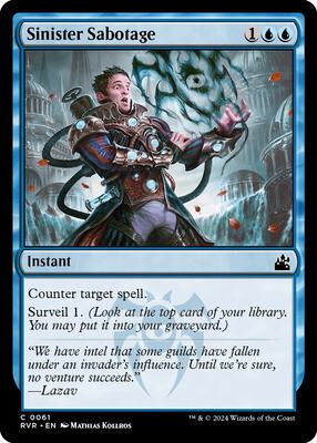 Sinister Sabotage card from Ravnica Remastered