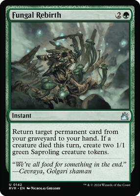 Fungal Rebirth card from Ravnica Remastered