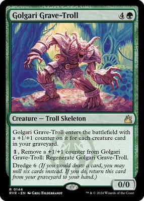 Golgari Grave-Troll card from Ravnica Remastered