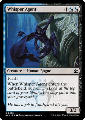Whisper Agent card from Ravnica Remastered