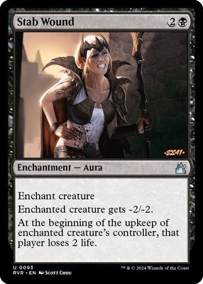 Stab Wound card from Ravnica Remastered