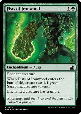Fists of Ironwood card from Ravnica Remastered