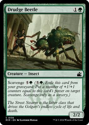 Drudge Beetle card from Ravnica Remastered