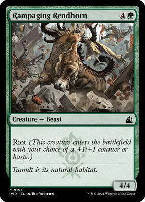 Rampaging Rendhorn card from Ravnica Remastered