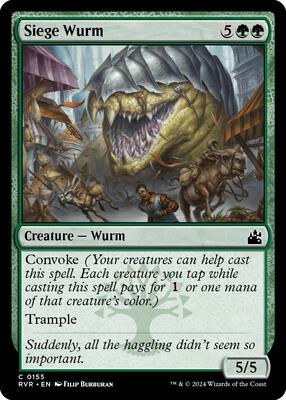 Siege Wurm card from Ravnica Remastered