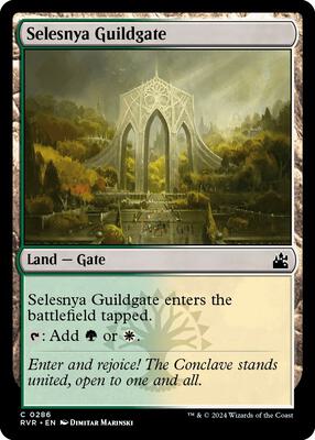 Selesnya Guildgate card from Ravnica Remastered