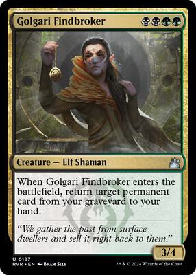 Golgari Findbroker card from Ravnica Remastered