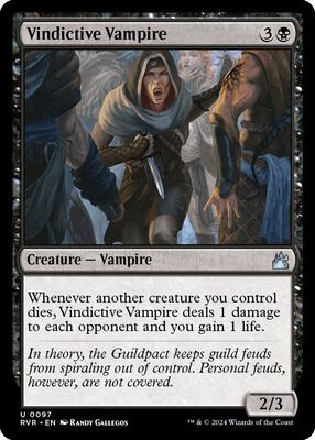 Vindictive Vampire card from Ravnica Remastered