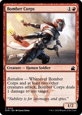Bomber Corps card from Ravnica Remastered
