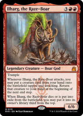 Ilharg, the Raze-Boar card from Ravnica Remastered