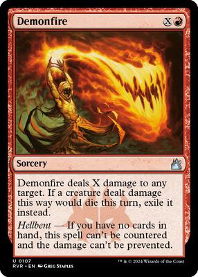 Demonfire card from Ravnica Remastered