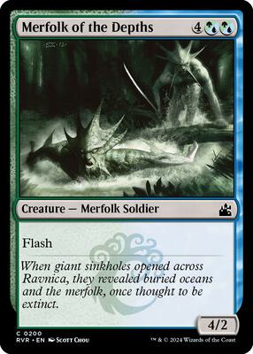 Merfolk of the Depths card from Ravnica Remastered