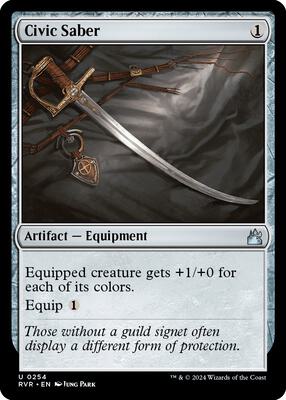 Civic Saber card from Ravnica Remastered