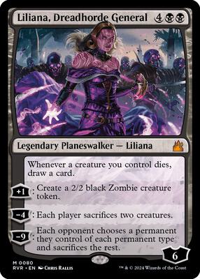 Liliana, Dreadhorde General card from Ravnica Remastered