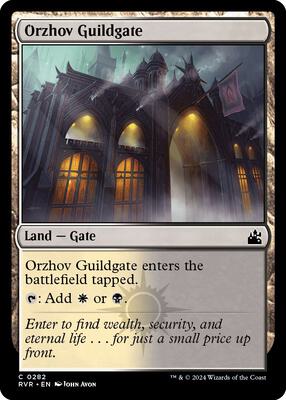 Orzhov Guildgate card from Ravnica Remastered