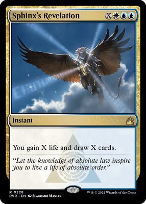 Sphinx's Revelation card from Ravnica Remastered