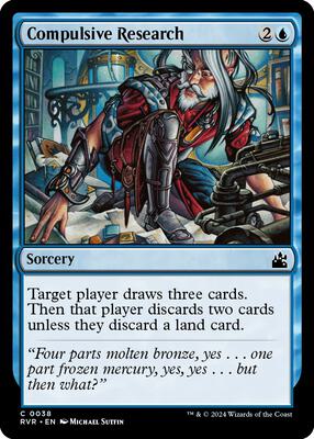 Compulsive Research card from Ravnica Remastered