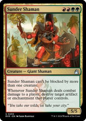 Sunder Shaman card from Ravnica Remastered