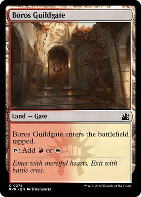 Boros Guildgate card from Ravnica Remastered