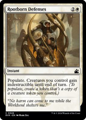 Rootborn Defenses card from Ravnica Remastered