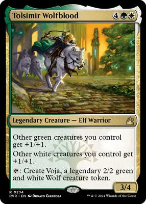 Tolsimir Wolfblood card from Ravnica Remastered
