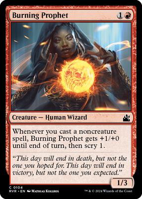 Burning Prophet card from Ravnica Remastered