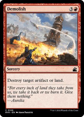 Demolish card from Ravnica Remastered