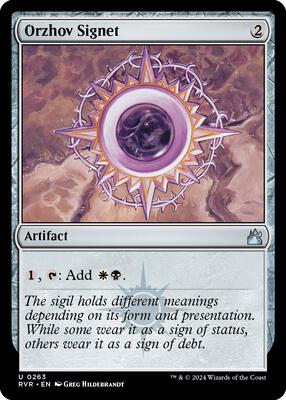 Orzhov Signet card from Ravnica Remastered