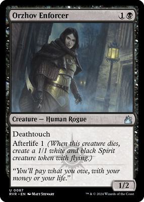 Orzhov Enforcer card from Ravnica Remastered