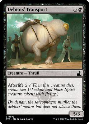 Debtors' Transport card from Ravnica Remastered
