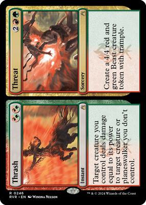 Thrash // Threat card from Ravnica Remastered