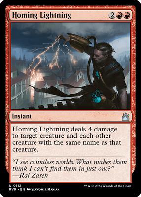 Homing Lightning card from Ravnica Remastered