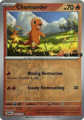 Charmander - 004/165 (EBGames Exclusive) card from Miscellaneous Cards & Products