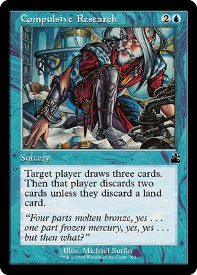 Compulsive Research (Retro Frame) card from Ravnica Remastered
