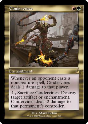 Cindervines (Retro Frame) card from Ravnica Remastered