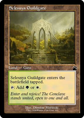Selesnya Guildgate (Retro Frame) card from Ravnica Remastered