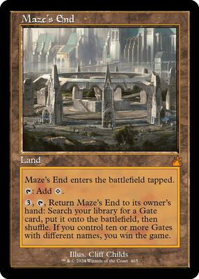 Maze's End (Retro Frame) card from Ravnica Remastered
