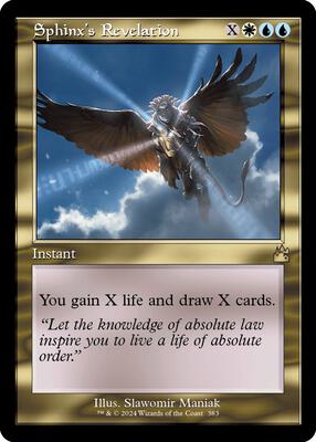 Sphinx's Revelation (Retro Frame) card from Ravnica Remastered