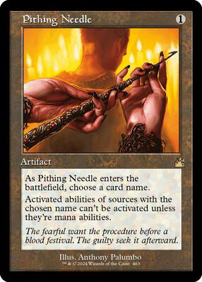 Pithing Needle (Retro Frame) card from Ravnica Remastered