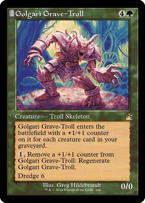 Golgari Grave-Troll (Retro Frame) card from Ravnica Remastered